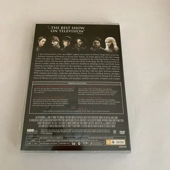 Game of Thrones: The Complete Second Season (DVD, 2015, 5-Disc Set) - Picture 8 of 8